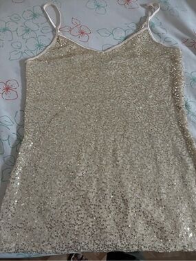 Express Gold Sequin top